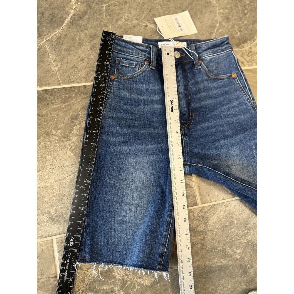 Böhme TNR Jeans Women's Sidekick Denim Bermuda Shorts Size 24 NWT Straight Fit - Picture 7 of 11